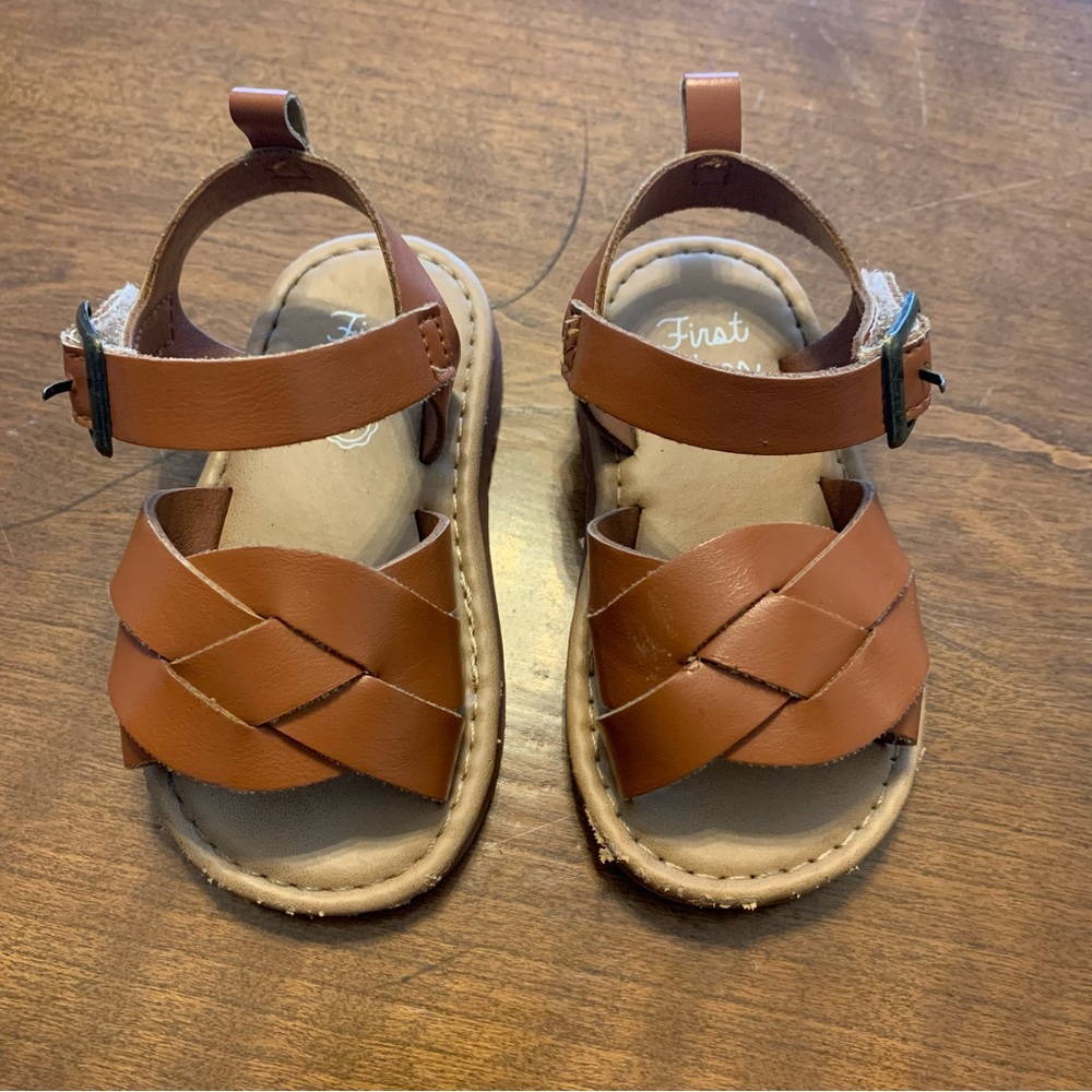 First Steps braided sandals